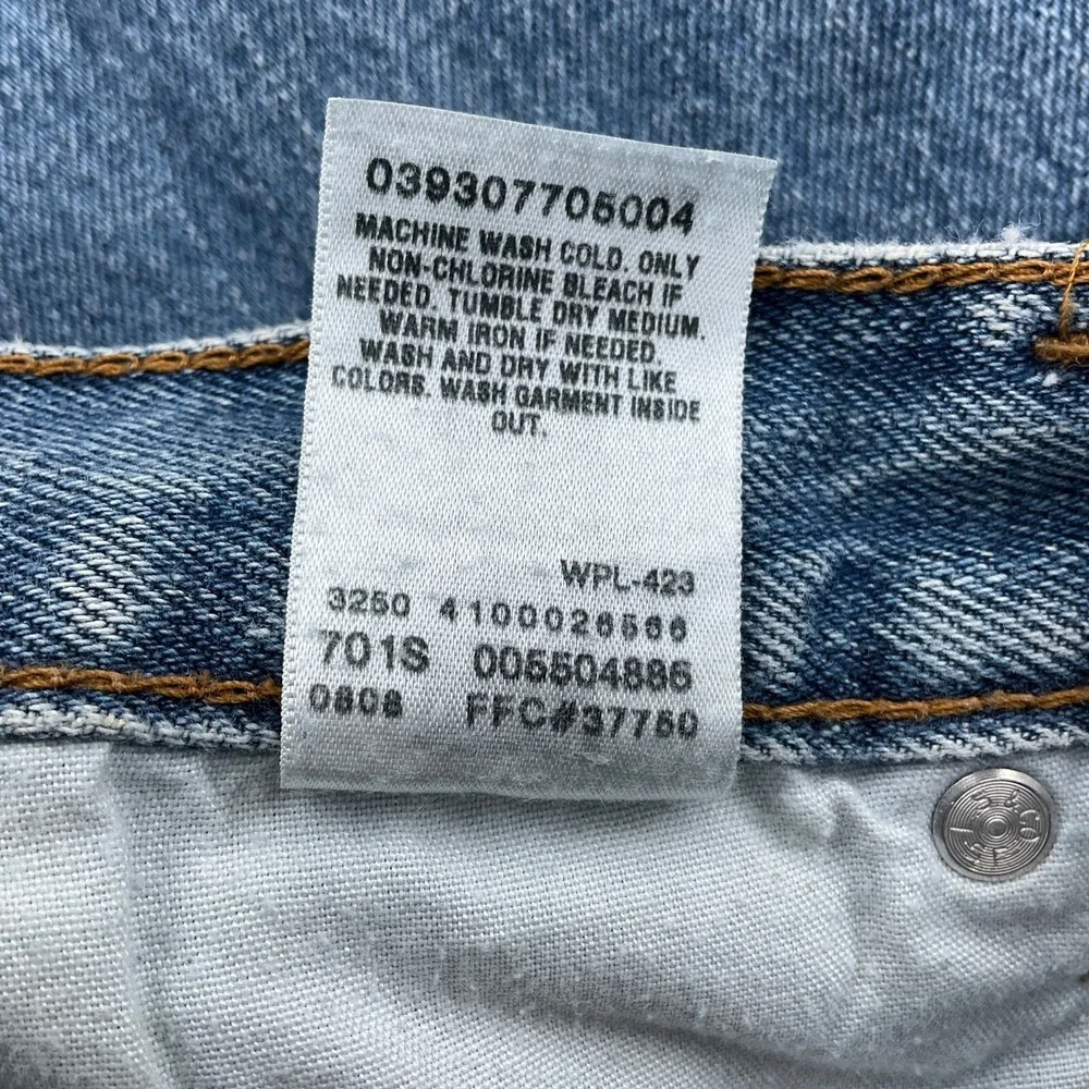 Levis 550 Jeans Men 42W 30L Faded Blue Relaxed Fit‎ All Cotton Black Bat Wing